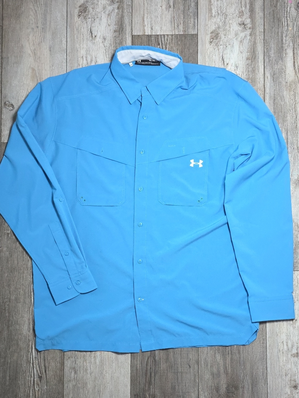 Under Armour Tide Chaser HeatGear Long Sleeve Vented Fishing Shirt Size XL